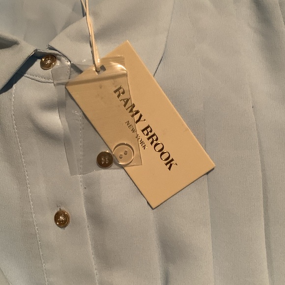 RAMY BROOK Coraline Pleated Maxi Shirtdress
Size Medium color Cristal Blue - Picture 7 of 8